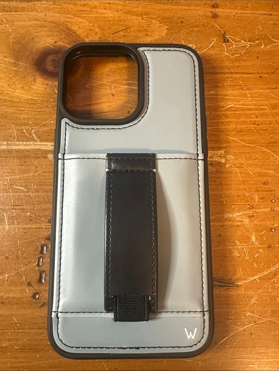 Walli Cases Other - Walli Case Light Gray With Black Leather Strap iPhone 14 Pro Max